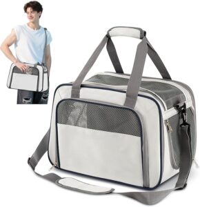 Transportín blando para gatos viaje en avión cabina